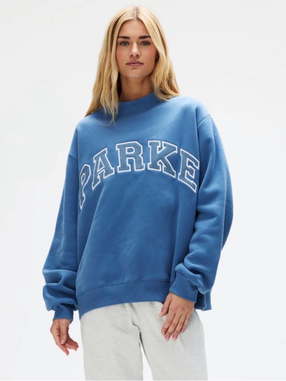 Vintage Denim Varsity Mockneck - Washed Indigo + Vintage Denim